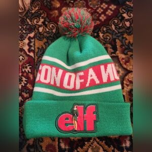 ELF Movie Hat Son of a Nutcracker Knit Cap Beanie W/ Pom Will Ferrell (I)